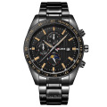 Brand Men Watches Chronograph Quartz Watch Men Stainless Steel Waterproof Sports Clock Watches Business reloj hombre